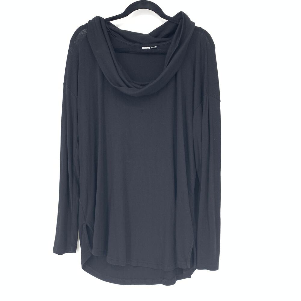 GAP Top Women's Size XL Cowl Neck Long Sleeve Black Oversized